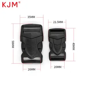 Fashion 20mm Dual Adjustable Plastic Side Release Snap Clip Backpack Strap Cam Buckle