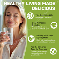 Compléments alimentaires naturels en spiruline, chlorelle et chlorophylle, sans sucre, sous marque privée SDY OEM, 2 gommes par jour, énergie et antioxydants.