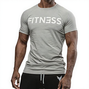 Camiseta Formal de Punto Sólido con Serigrafía Impresa para Hombre, Ropa Deportiva y de Gimnasio, Transpirable, Ecológica y de Alta Calidad - Product Image 2