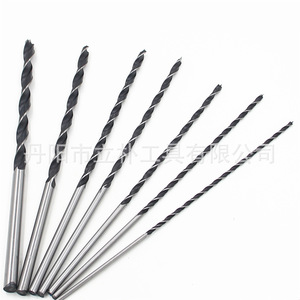 Li Pu 300mm Extended Brad Point <b>Drill</b> <b>Bits</b> 4-12mm For Woodworking Auger <b>Bits</b> Round Shank Bright Finish - Product Image 4