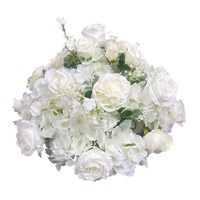Boule de fleurs en soie de haute qualité, couleurs chaudes, centre de table de mariage, vente chaude, décorations de mariage
