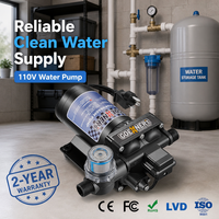 Pompe à eau à membrane auto-amorçante en acier inoxydable 110/220V AC 0.5 HP 6GPM 70PSI avec interrupteur réglable pour système solaire DC