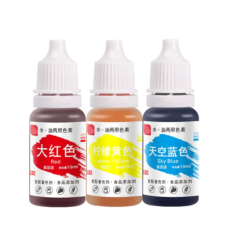 Factory Sale Diy Water Soluble Liquid Additive Vibrant Cream Cake Decoration Baking Pigment 24 Colors Edible Food Coloring Gel