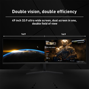 จอภาพ LED ขนาด 49 นิ้ว แบบโค้ง ความละเอียด 4K 5K สำหรับเล่นเกมส์  165Hz/144Hz  พร้อมพอร์ตเชื่อมต่อ HD สำหรับใช้งานกับคอมพิวเตอร์ ขายส่ง - Product Image 3