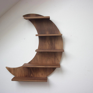 Estante <span class=keywords><strong>de</strong></span> Exhibición <span class=keywords><strong>de</strong></span> Madera para Cristales, Altar Lunar, Decoración Espiritual para el Hogar, Estante <span class=keywords><strong>de</strong></span> Almacenamiento con Forma <span class=keywords><strong>de</strong></span> Fase Lunar - Product Image 1
