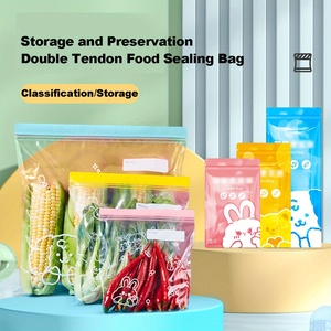 Bolsas Reutilizables Personalizadas para Refrigerador, a Prueba de Humedad, con Cierre Hermé<span class=keywords><strong>tico</strong></span>, para Congelador, para Alimentos, Envases de Plástico a Prueba de Fugas - Product Image 3