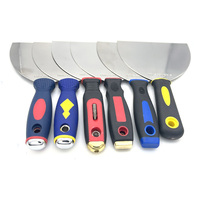 Couteau à mastic flexible à lame large en acier inoxydable industriel de 6 pouces, manche ergonomique en plastique pour racler et étaler les surfaces murales et de sol