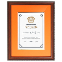Cadre photo Funia en plastique PS personnalisé pour certificat/diplôme A4, taille personnalisée, affichage mural et sur bureau