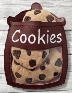 Juego de fieltro Galletas Juego de imaginación Comida Juguetes Fieltro Postre Fieltro Galletas con chispas de chocolate - Product Image 4