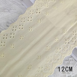 Nuevo Encaje Bordado de Algodón Suave de 12 cm <span class=keywords><strong>para</strong></span> Decoración Textil del Hogar, 16 Yardas - Product Image 3