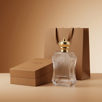 Flacon de parfum en verre vide de 100 ml, forme spéciale, atomiseur à sertir en gros, flacon pulvérisateur de parfum coloré de luxe avec bouchon