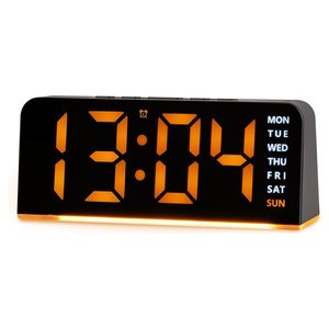 Orange and Black Alarm <b>Clock</b> JD 9541R - Product Image 1