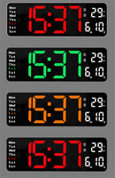 Grande télécommande numérique LED 13 ''Design moderne forme carrée 30mm d'épaisseur plaque horloge murale pour enfants multifonctionnelle