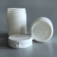 150ml 250ml HDPE Pot Tear Off Cap Protéine Poudre Conteneur Large Bouche Chewing-gum Capsule Vitamines Pharmaceutique Pilule Bouteille