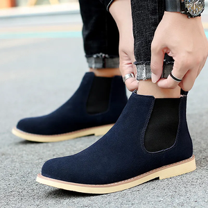 Bottes de sport décontractées pour hommes, très vendues, en cuir de vachette de haute qualité, confortables, hauteur cheville, semelle plate, style combat, imperméables pour l'automne - Product Image 6