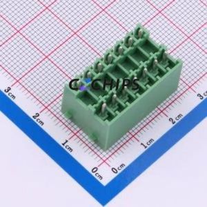 DB2EVHBG-3.5-2*7P-GN Plug-in Terminal Block Through hole,P=3.5mm Connector Board-to-Board / Socket Closed Snap Fixing 2x7P 3.5mm - Product Image 2