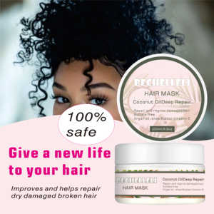 Masque capillaire à <span class=keywords><strong>la</strong></span> kératine OEM sans rinçage pour cheveux abîmés et secs, contrôle des frisottis, protection thermique, réparation des cheveux, tous types <span class=keywords><strong>de</strong></span> cheveux 4c - Product Image 5