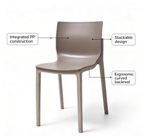 Ensemble de chaises de salle à manger en plastique de style nordique, directement de l'usine - Stables et durables pour les écoles, les appartements et les espaces de restauration commerciaux