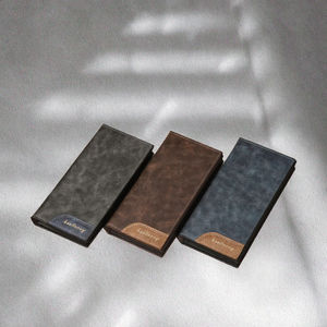 NEXXGEN Nueva Cartera Delgada de Cuero PU Vintage con Cierre de Cremallera, Múltiples Ranuras para Tarjetas, Monedero para Hombre, Uso Diario - Product Image 3