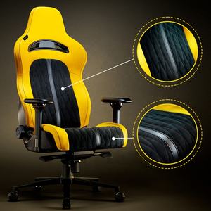 Cantadoras-<span class=keywords><strong>Silla</strong></span> de juego de estilo de coche de carreras, Sillas geniales para jugar, personalizadas, color amarillo - Product Image 2