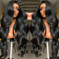 Perruques brésiliennes naturelles en cheveux humains, sans colle, avec dentelle transparente, cuticules alignées, cheveux vierges indiens Remy, perruque frontale HD Lace, fournisseur