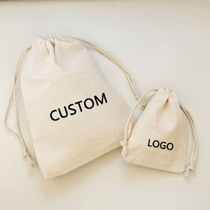 ถุงผ้ามัสลินคอตตอน 140GSM ขนาด 7x9 ซม. พร้อมเชือกผูก สำหรับใส่ของขวัญ บรรจุภัณฑ์รีไซเคิลได้ เป็นมิตรต่อสิ่งแวดล้อม รับสกรีนโลโก้ สำหรับของใช้ในบ้าน - Product Image 2