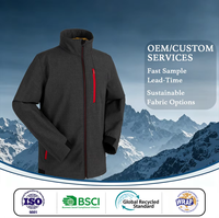 Veste d'hiver softshell avec capuche, coupe-vent imperméable avec fermeture éclair et motif imprimé