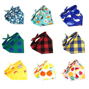 ผ้ากันเปื้อนลายสก็อตสีเหลืองและน้ำเงินสำหรับสัตว์เลี้ยงผ้าพันคอสามเหลี่ยมสำหรับสุนัขและแมวขนาดเล็ก - Product Image 6