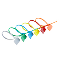 Attaches de câble en nylon de 8 pouces, noir/vert/jaune/bleu/rouge/orange, attaches de câble en plastique, étiquettes de marquage, autocollants, 4 6 pouces