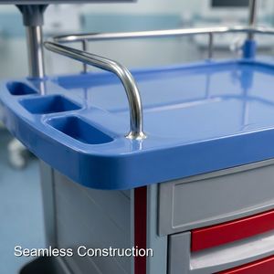 Carrello Medico per Trasporto Interno con Ringhiere e Ruote Silenziose di Keling Medical - Product Image 6