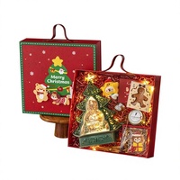Boîte cadeau en forme de Noël, tendance Instagram, emballage mignon pour bonbons et snacks avec estampage, idéal pour offrir