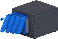 Penyimpanan NAS 4-Bay DS925+ AMD Ryzen V1500B 4-Core Dual 2.5GbE 32GB ECC RAM Stok untuk Cadangan Data SMB dan Virtualisasi