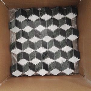 Design moderne en marbre blanc de Carrare, hexagone, mosaïque, style parquet pour mur intérieur, <span class=keywords><strong>piscine</strong></span>, affiner la pierre pour la conception graphique - Product Image 3