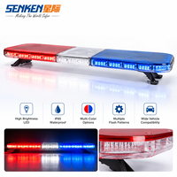 Barre lumineuse LED à profil mince SENKEN, clignotante, multicolores, pour les secours d'urgence, les véhicules d'ambulance et de pompiers