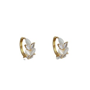 925 Silver Needle Korean Exquisite Rhinestone Flower Opal <b>Stud</b> <b>Earrings</b> Shiny Zircon Diamond Hoop <b>Earring</b> Luxury Drop Earri - Product Image 6