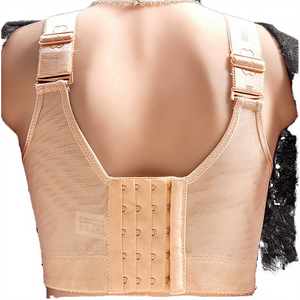 Sujetador de encaje acolchado de alta calidad con cobertura total en la espalda para mujer, oculta la grasa de la espalda, con cierre frontal y soporte sin aros. - Product Image 4