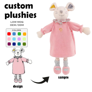 <span class=keywords><strong>Peluche</strong></span> <span class=keywords><strong>Personalizzato</strong></span> OEM ODM a Forma di Topo Rosa, Mascotte Carina, Giocattolo Educativo e Confortante per Bambine - Product Image 1