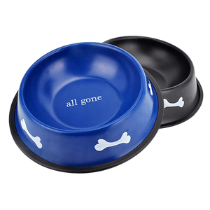 Mangkuk makanan anjing Print tulang DIY populer 201 Stainless Steel Multi kapasitas baru untuk pemilik hewan peliharaan - Product Image 1