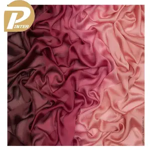 New Arrival Wholesale Beautiful Customized Ombre Designs Printed Satin Silk Fabric