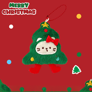 30,000 Styles Christmas Tree Bow Star Keychain Cartoon Plush <b>Toys</b> 4inch Stuffed Animal <b>Toys</b> Claw Machine <b>Toys</b> for Kids Party <b>Bag</b> - Product Image 1