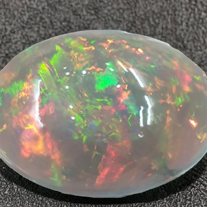 Opale naturelle éthiopienne noire, cabochon ovale, pierre précieuse multicolore, 3,25 carats, qualité AA, troisième qualité - Product Image 2