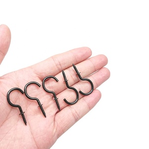 75 Pièces 1 "et 1-1/4" Crochets de <span class=keywords><strong>Plafond</strong></span> en Métal Noir Crochets <span class=keywords><strong>à</strong></span> Vis Crochets <span class=keywords><strong>à</strong></span> Coupe - Product Image 5