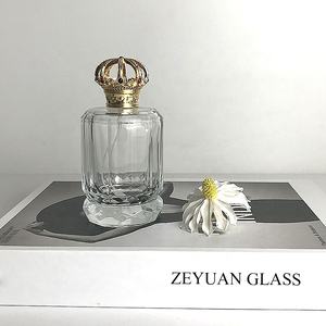 Conception arabe de haute qualité 100ml bouteille de parfum rond fond épais formes spéciales bouteille de parfum avec couronne creuse <span class=keywords><strong>Zara</strong></span> Cap - Product Image 5