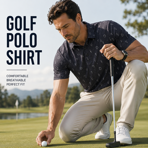 Polo de golf noir personnalisé haut de gamme pour homme, performance optimale, évacuation de l'humidité, marque privée, vêtements d'entreprise, OEM - Product Image 1