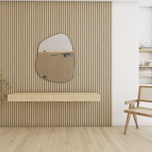 Panneaux acoustiques minimalistes modernes en bois de chêne MDF de 60mm <span class=keywords><strong>Isolation</strong></span> phonique pour le salon et la chambre à coucher Solution d'entrepôt intérieur bon marché - Product Image 6