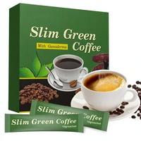 Café Vert Minceur Caféiné avec Extrait de Ganoderma 18 Sachets (180g) Café Instantané