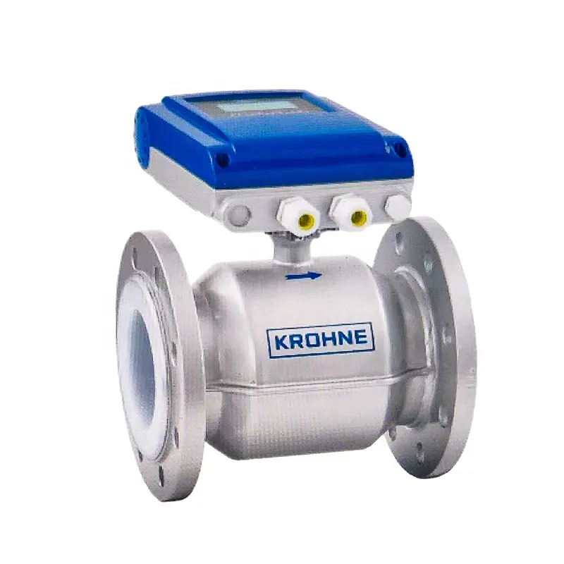 Krohne เครื่องวัดการไหลของน้ำ OPTIFLUX4300แบบปรับแต่งได้มิเตอร์วัดการไหลของน้ำแบบแม่เหล็กไฟฟ้า