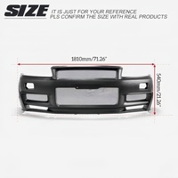 Pare-chocs avant en fibre de carbone de style NSM, adapté au kit de pare-chocs avant Nissan Skyline R34 GTT/GTR