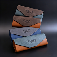 Étui à lunettes rigide en cuir PU léger et élégant M&Y avec logo personnalisé, boîte de rangement rétro pour lunettes, antichoc, 6 pouces+