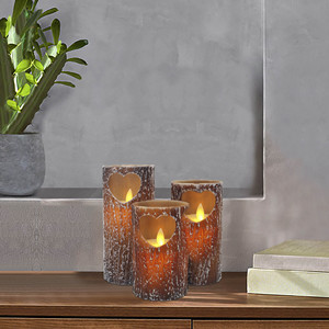Juego <span class=keywords><strong>de</strong></span> 3 Velas <span class=keywords><strong>de</strong></span> plástico con llama móvil para el hogar, Set <span class=keywords><strong>de</strong></span> 3 luces LED para decoración <span class=keywords><strong>de</strong></span> fiestas, bodas y exteriores, 2022 - Product Image 2